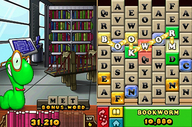 Now available for the DS, this Bookworm game features three game modes: 