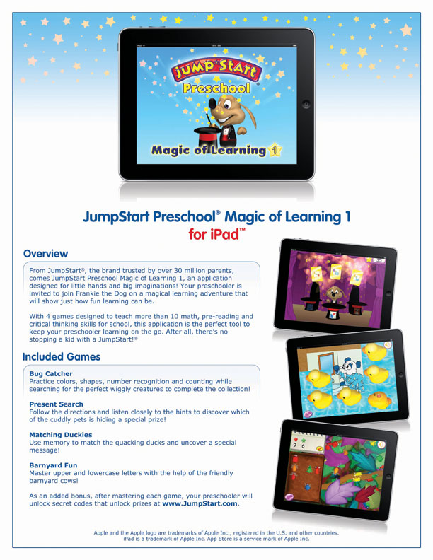 JumpStart for the iPad JumpStart for the iPad
